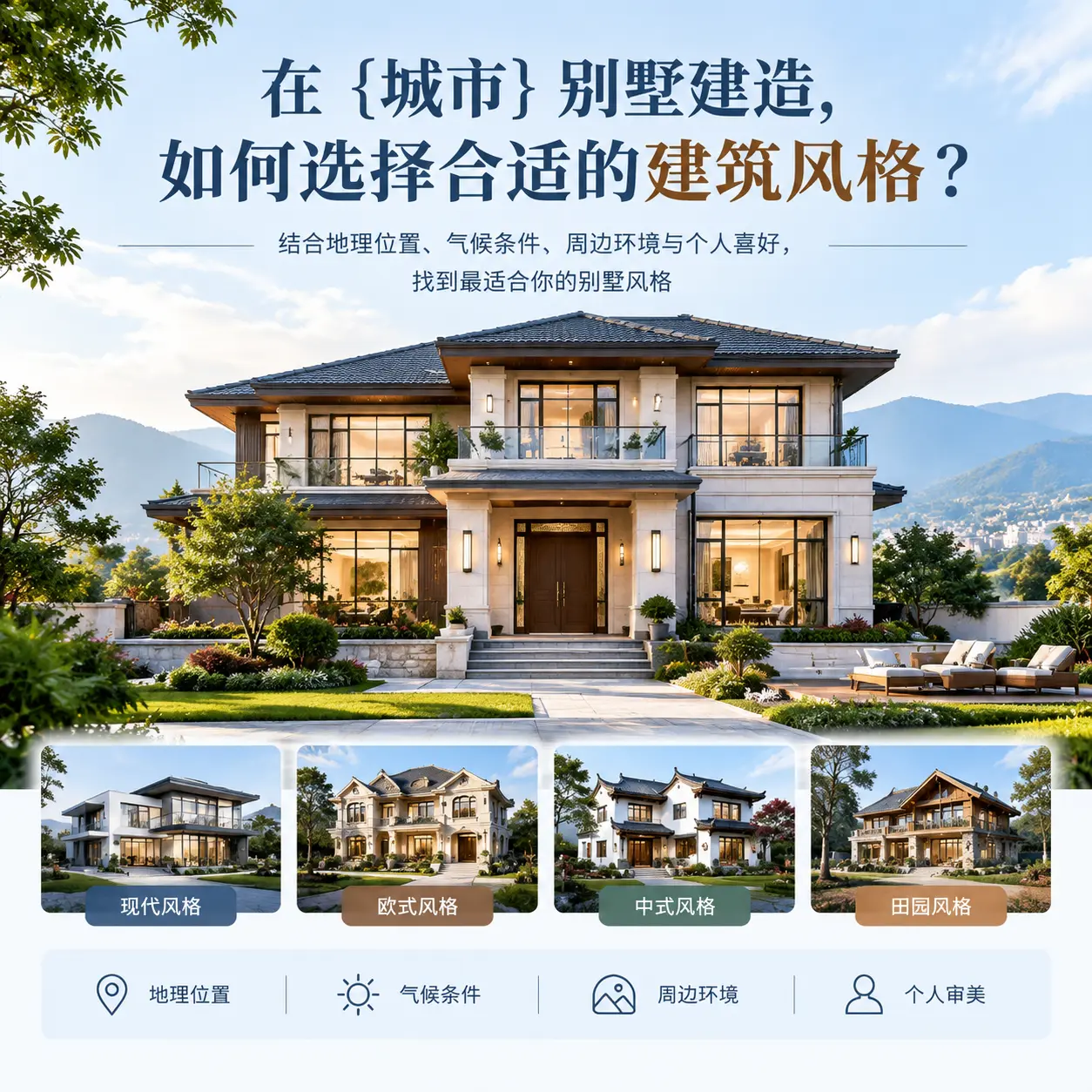 在 从江 别墅建造,如何选择合适的建筑风格?